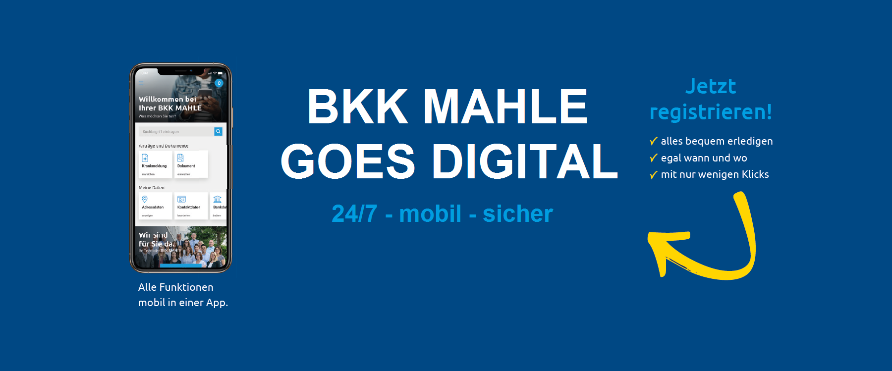 Unsere BKK MAHLE Service-App